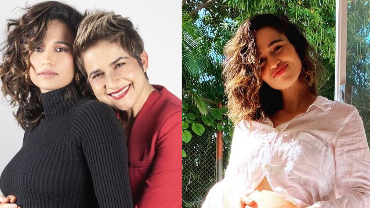 Radiante, Lan Lanh clica Nanda Costa com o barrigão enorme de fora e se apaixona: “O amor salva!”
