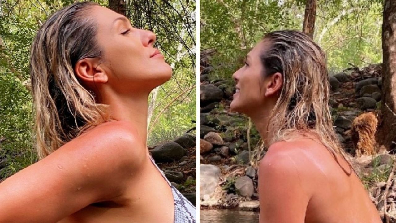 Lívia Andrade toma banho de rio com biquíni ousado ao viajar para destino pacato: “Beleza abundante”