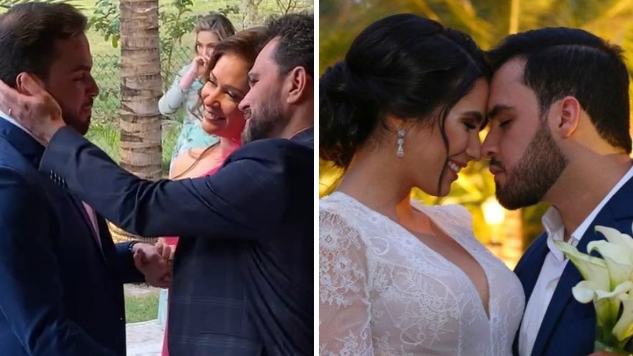 Luciano Camargo se emociona ao casar o filho em cerimônia encantadora ao ar livre: “Você é um presente”