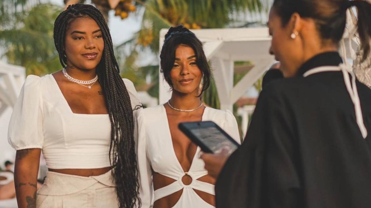Ludmilla e Brunna Gonçalves renovam votos de casamento durante viagem no Caribe: “Foi lindo”