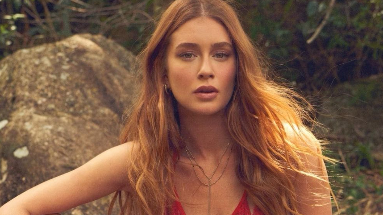 Marina Ruy Barbosa ostenta corpão malhado em clique de lingerie vermelha e eleva a temperatura