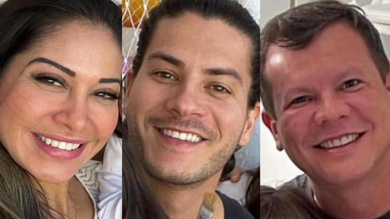 Madura, Mayra Cardi surpreende ao posar com os ex-maridos, pais de seus dois filhos: “Dois homens incríveis”