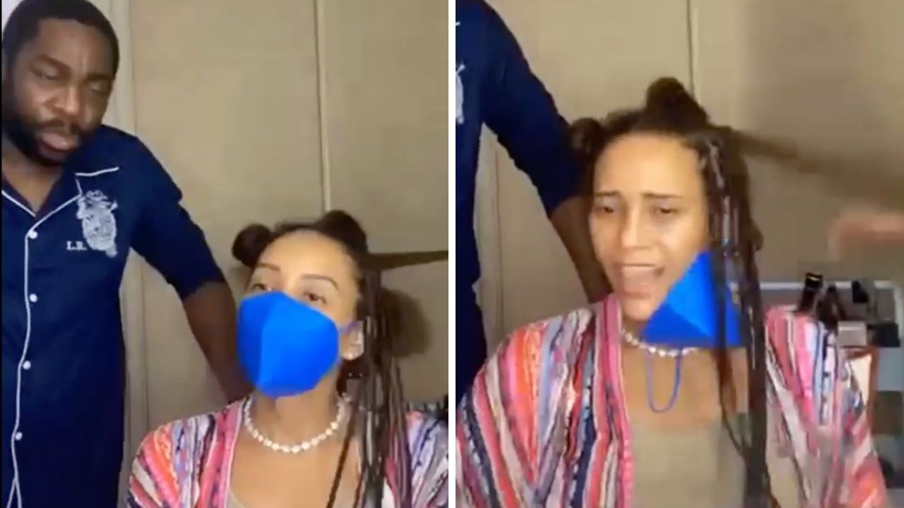 Tais Araujo alfineta Lázaro Ramos ao mostrar o marido fofocando enquanto ela muda o visual: “Não para de falar”