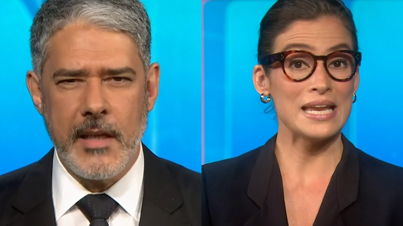‘Jornal Nacional’ começa em clima de luto, sem música e com William Bonner e Renata Vasconcellos de preto: “500 mil ausências”