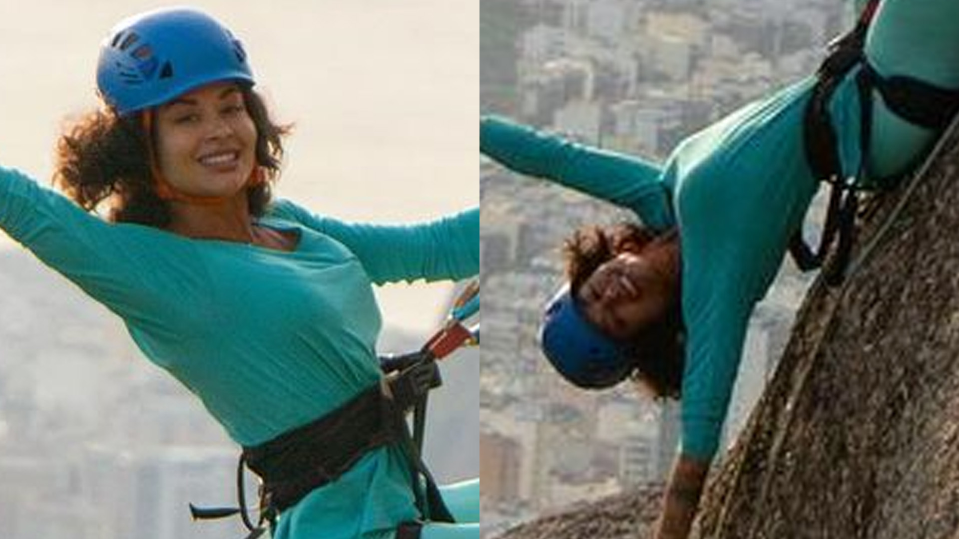 Aline Campos se pendura em rapel e exibe corpão: “Gostosa até de ponta-cabeça”