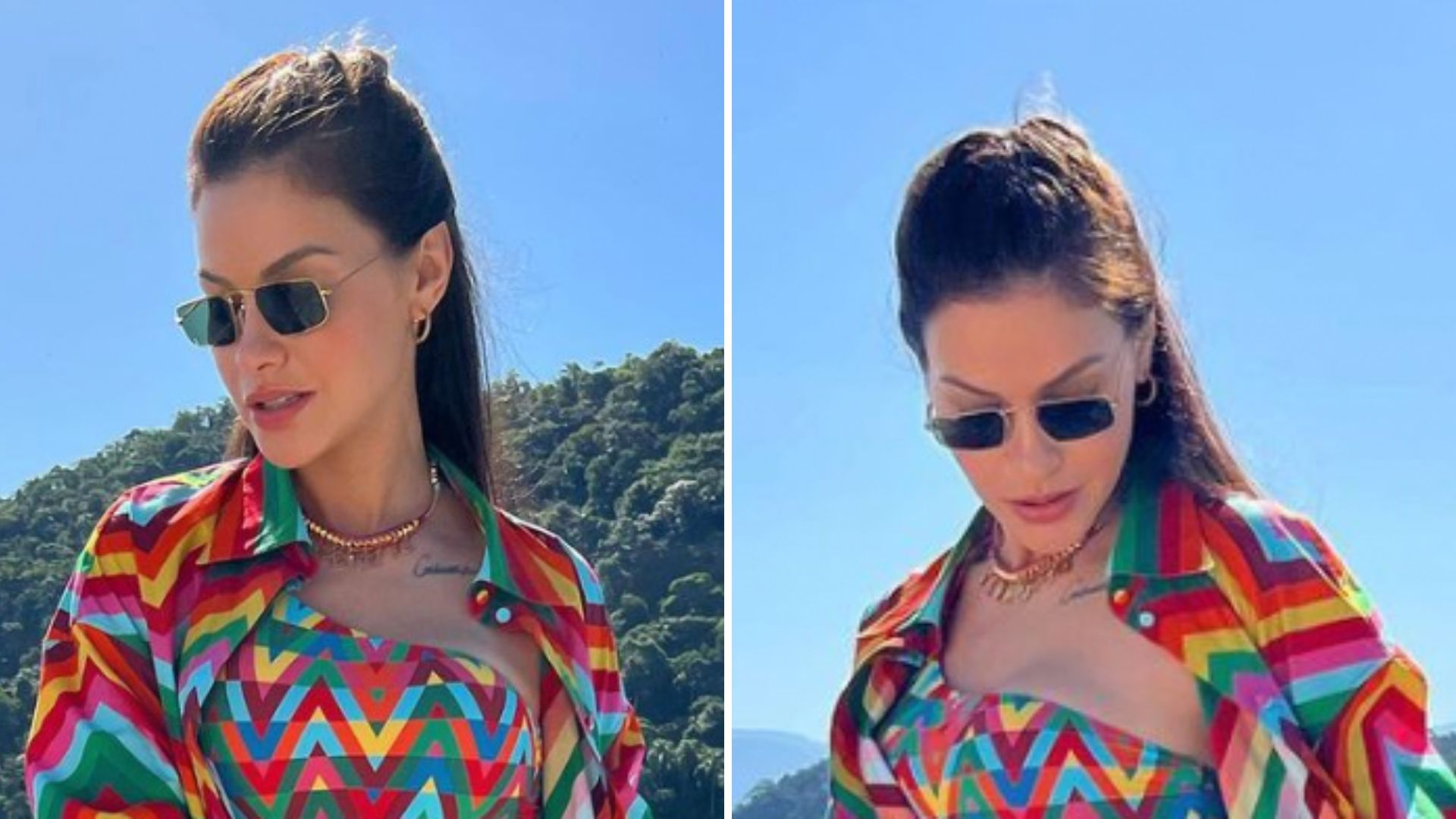 Esposa de Gusttavo Lima deixa a virilha de fora em passeio de iate com maiô cavado: “Diva”