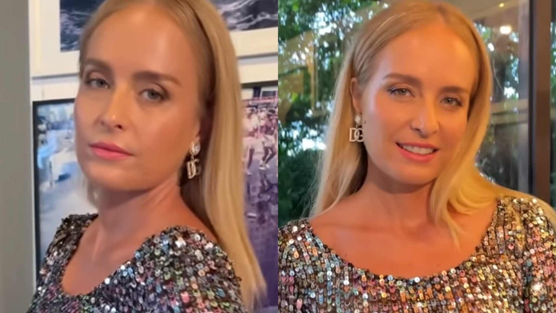 Angélica ostenta com vestido de grife e brinco de R$ 7 mil: “Chiquérrima”