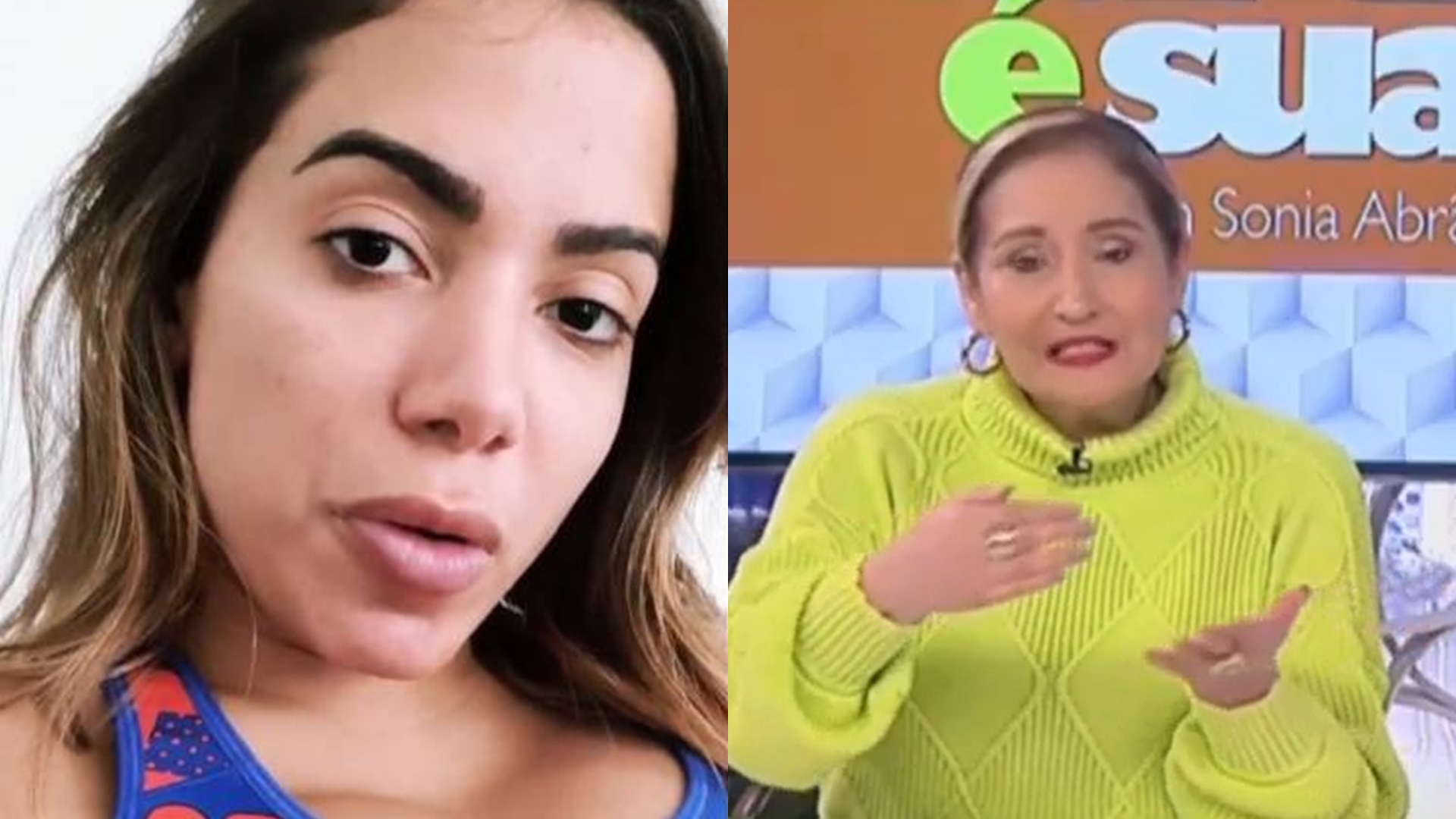 Anitta perde a paciência e rebate ataque de Sonia Abrão: “Jornalista de quinta”