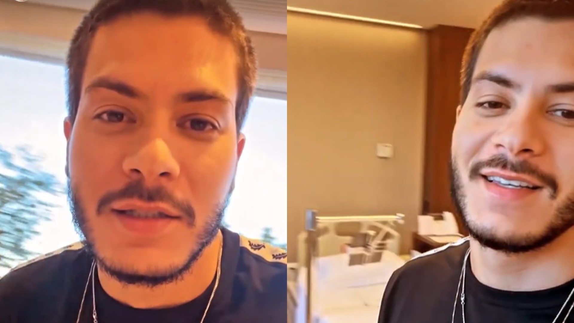 Arthur Aguiar chega no hospital para cirurgia e pede orações: “Não tem sido fácil”