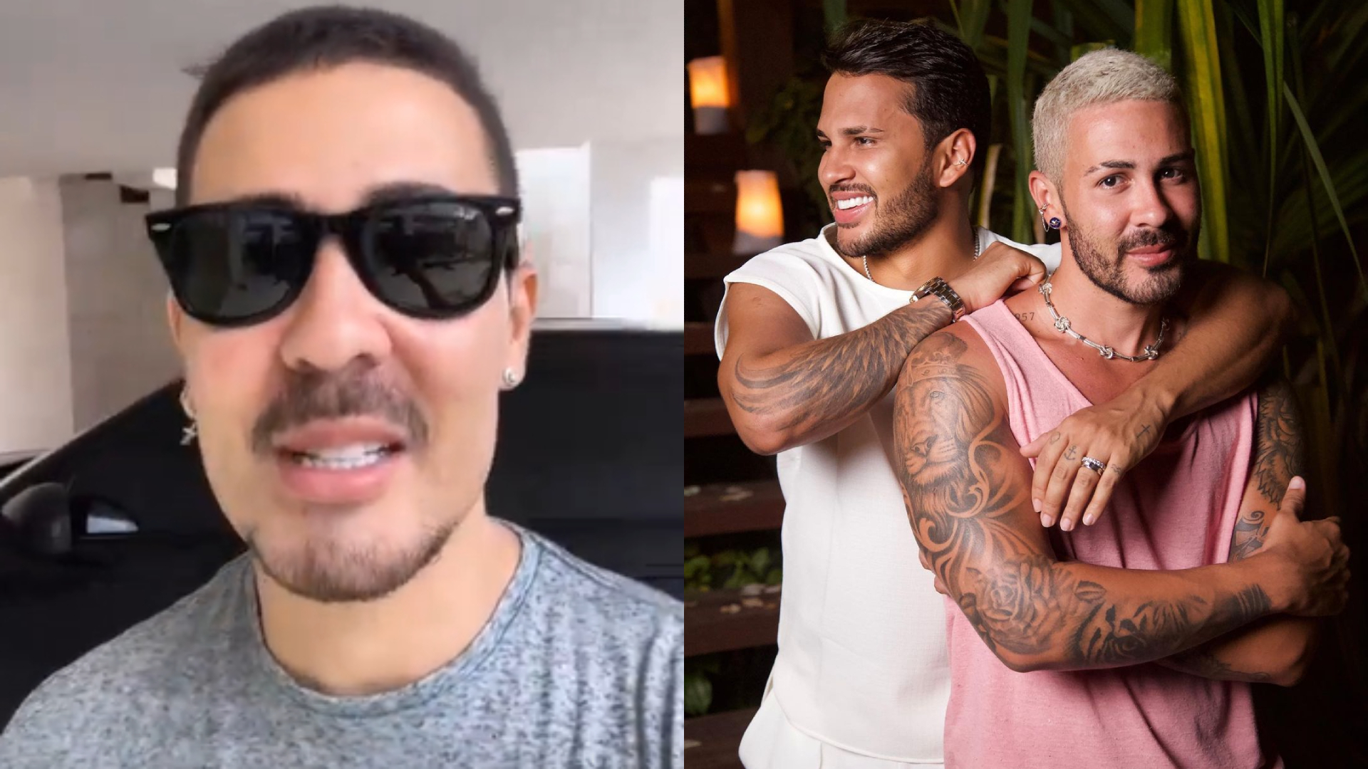Carlinhos Maia reencontra Lucas Guimarães e comenta crise do casal: “Tomar no c*”