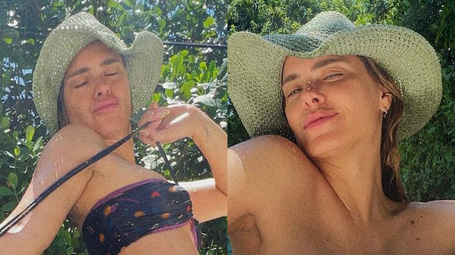 Carolina Dieckmann empina bumbum ao sair da piscina de biquíni: “Provocadora”