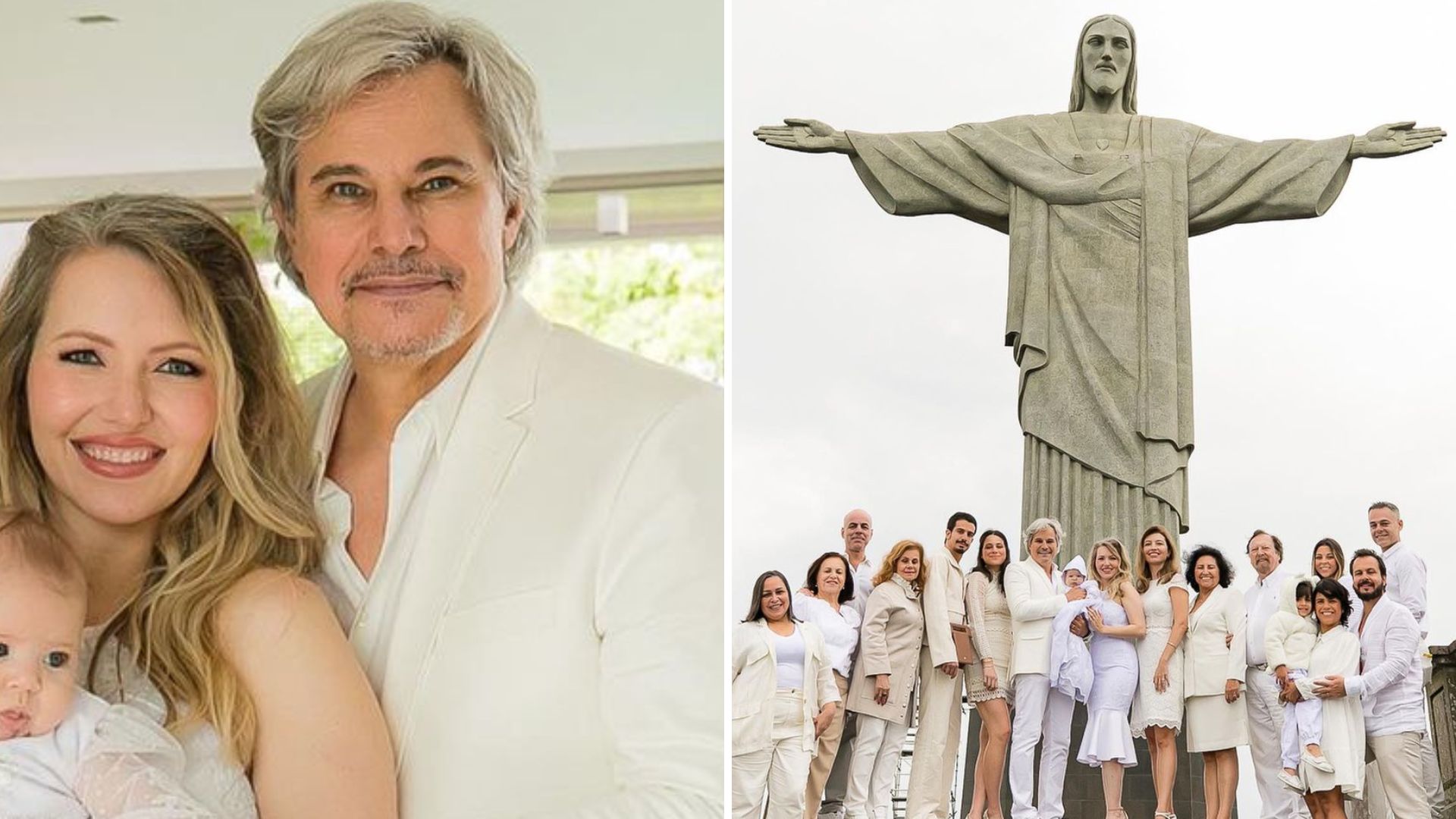 Edson Celulari batiza caçula no Cristo Redentor com cerimônia intimista: “Emocionante”