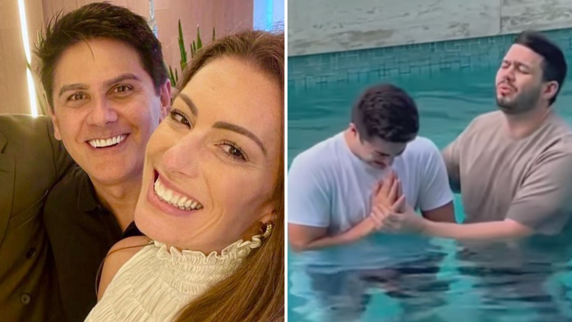Filho de Elaine Mickely e Cesar Filho surge aos prantos em batizado: “Conheci a vida”