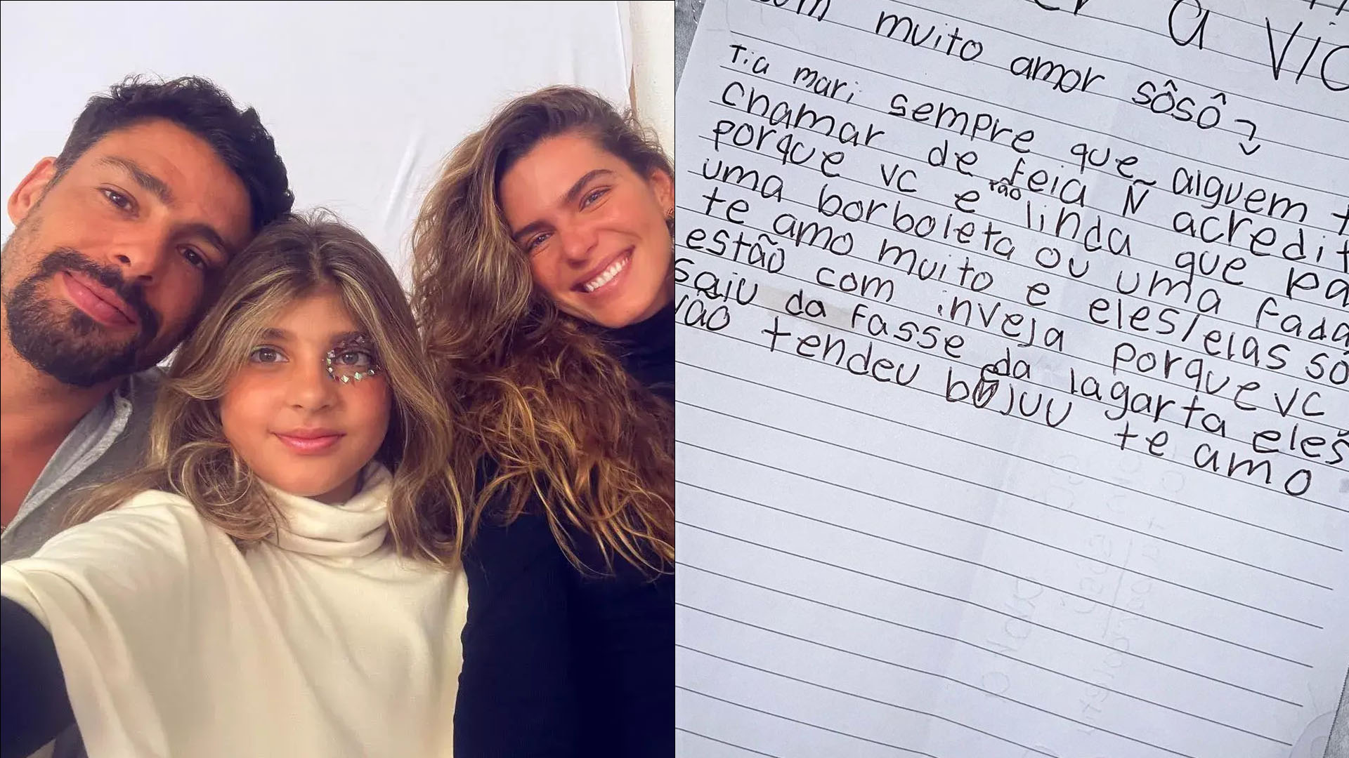 Filha de Cauã Reymond escreve carta tocante para a madrasta: “Quanta sabedoria”
