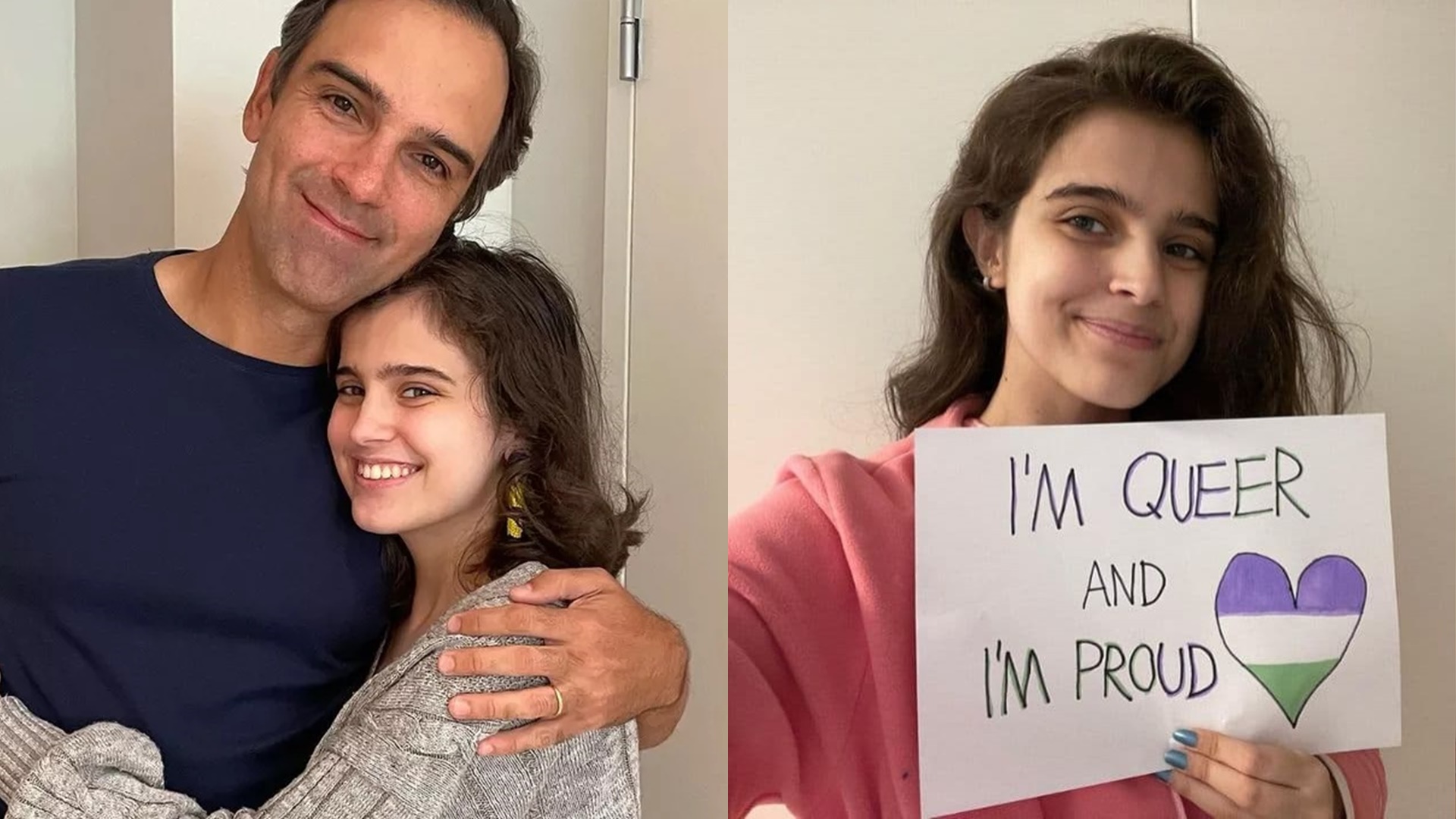 Filha de Tadeu Schmidt faz desabafo e confirma sexualidade: “Sou queer e me orgulho”