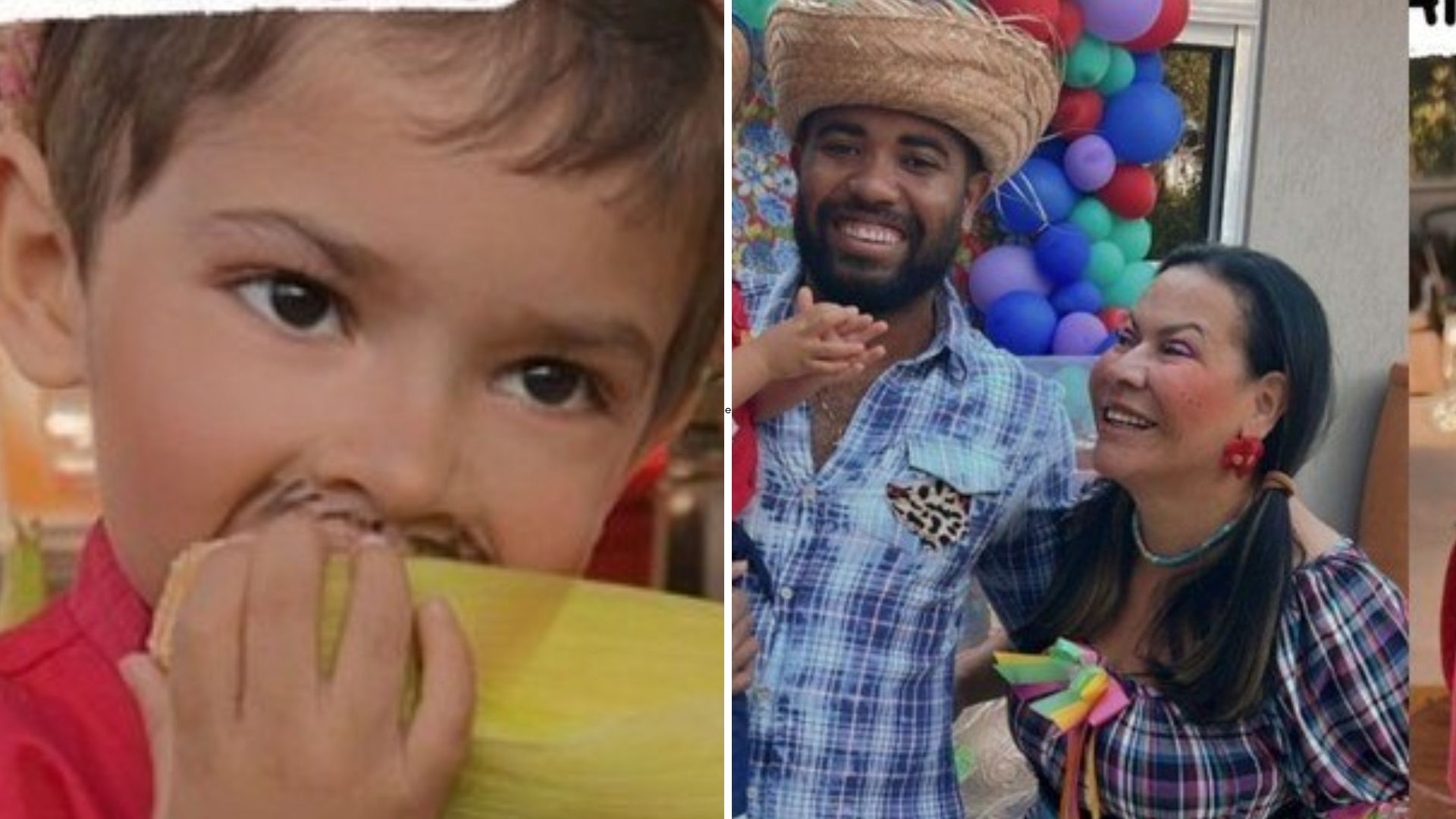 Filho de Marília Mendonça surge de caipirinha curtindo festa junina com avó; veja fotos