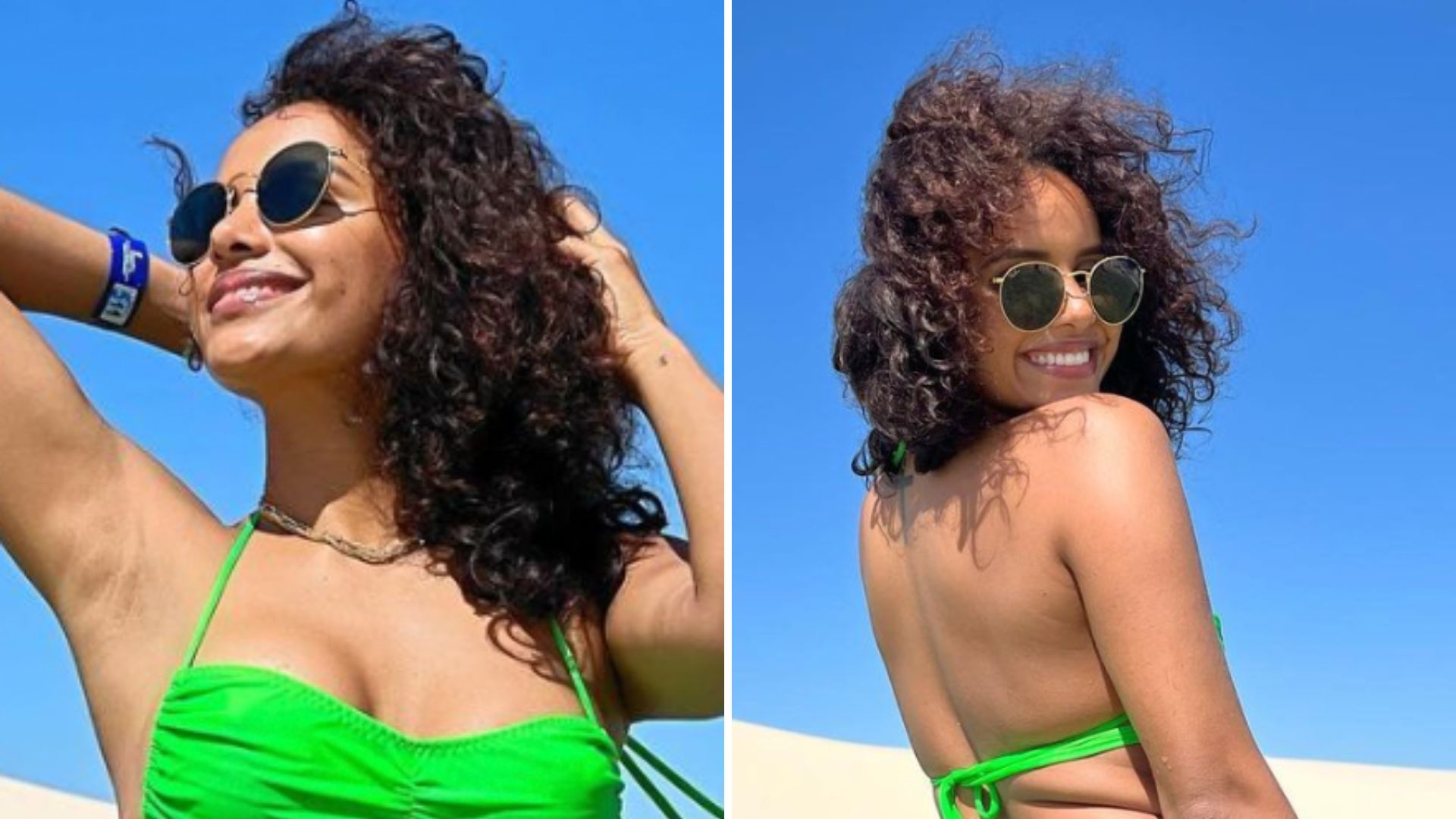 Ex-BBB Gleici Damasceno vira o bumbum para a câmera usando biquíni fio-dental: “Escândalo”