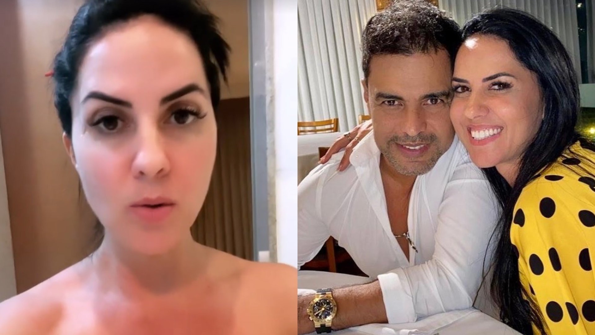 Graciele Lacerda nega climão com Zezé após patada do cantor: “Eu não acordei ele”