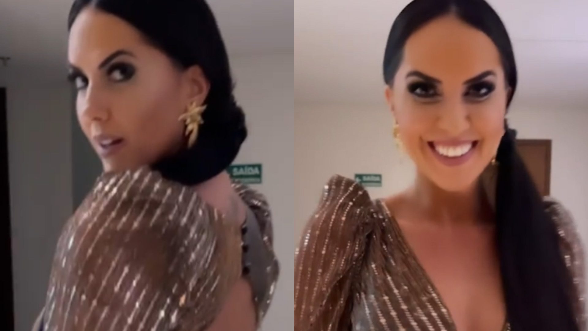 Graciele Lacerda rouba a cena com vestido brilhante em casamento: “Mulher linda”