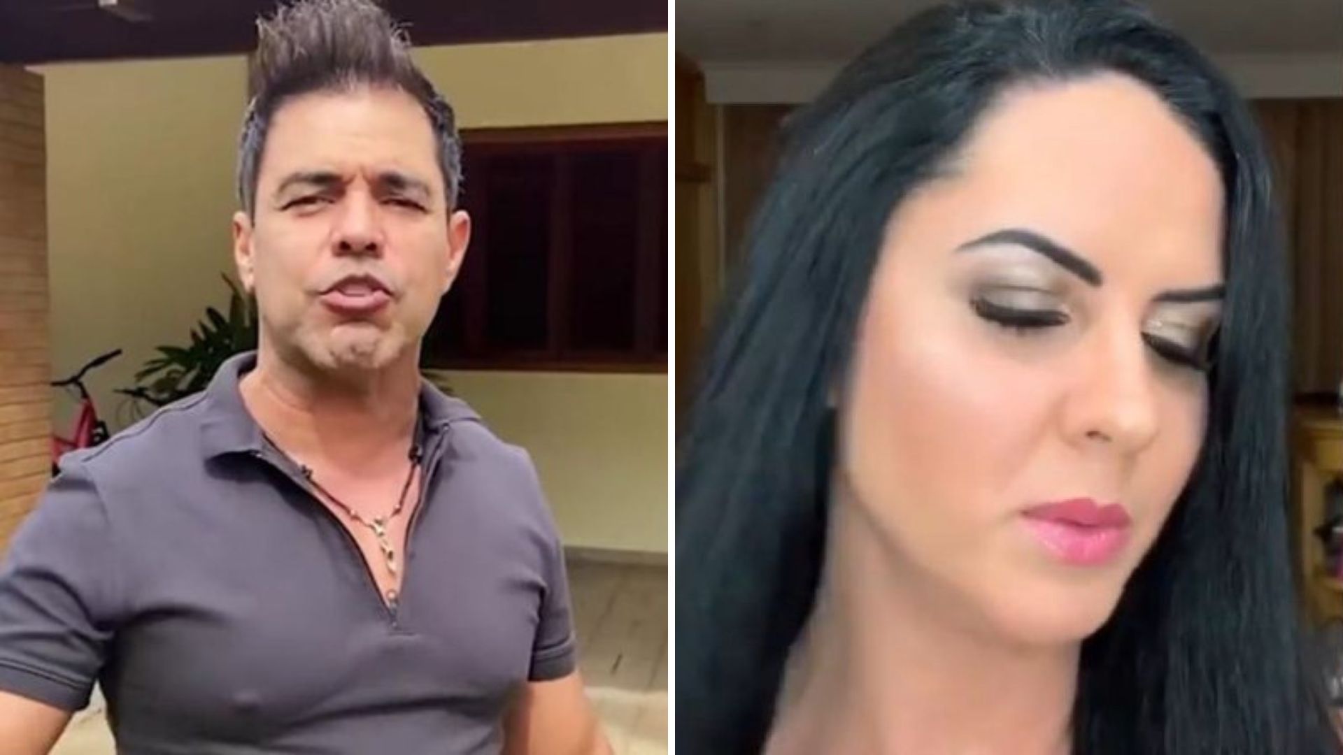 Zezé di Camargo dá patada na noiva ao ser acordado para momento romântico: “Put* que pariu”