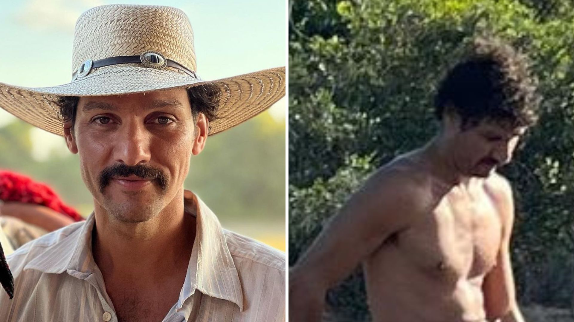 Tibério em ‘Pantanal’, Guito sobe em árvore apenas de sunga e fãs babam: “Modelo”