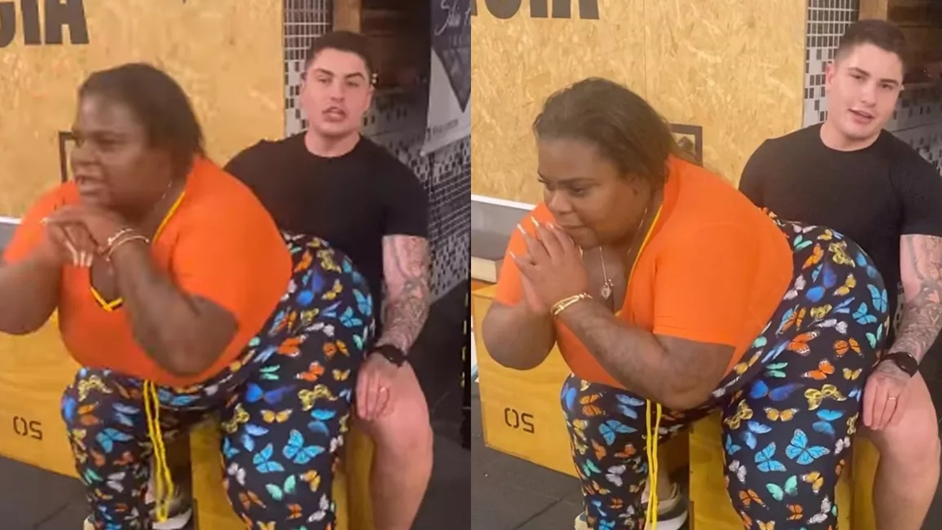 Jojo Todynho escandaliza e usa colo do marido de apoio na academia: “Incentivo”