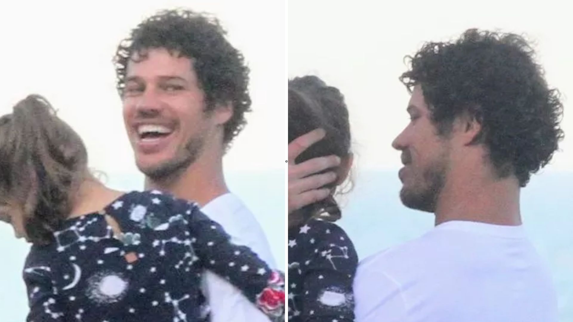 Ao lado da namorada, José Loreto curte passeio com a filha no Rio de Janeiro; veja fotos
