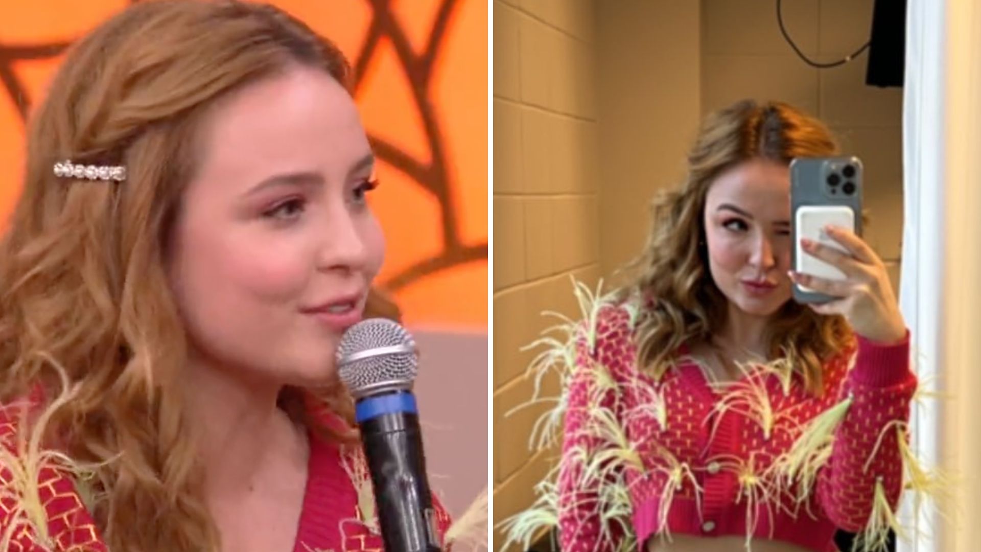 Larissa Manoela rouba a cena no ‘Encontro’ ao aparecer de minissaia e top: “Espetáculo”