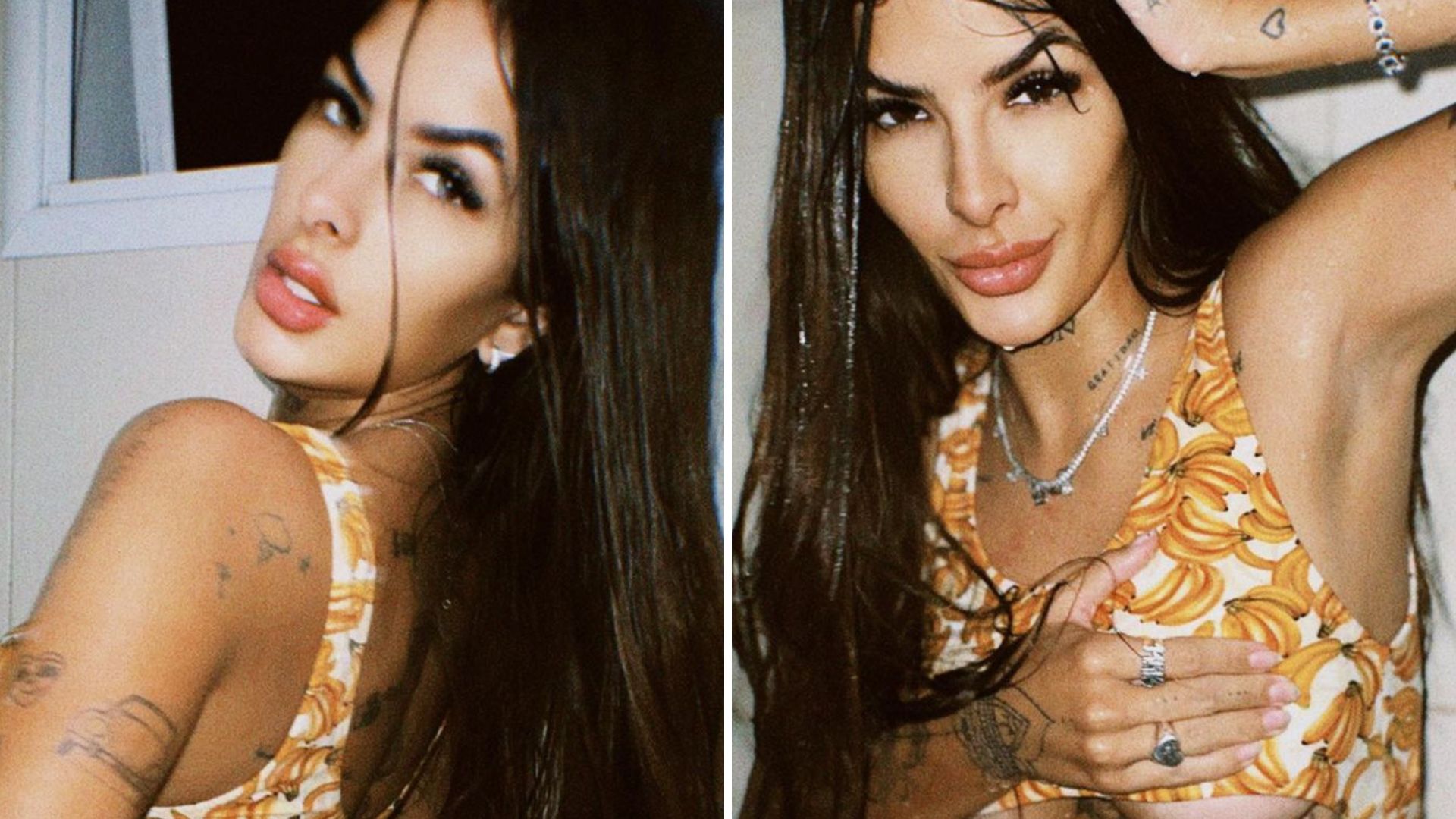 Lary Bottino deixa seios escaparem ao posar com maiô cavado em fotos: “Salivei”