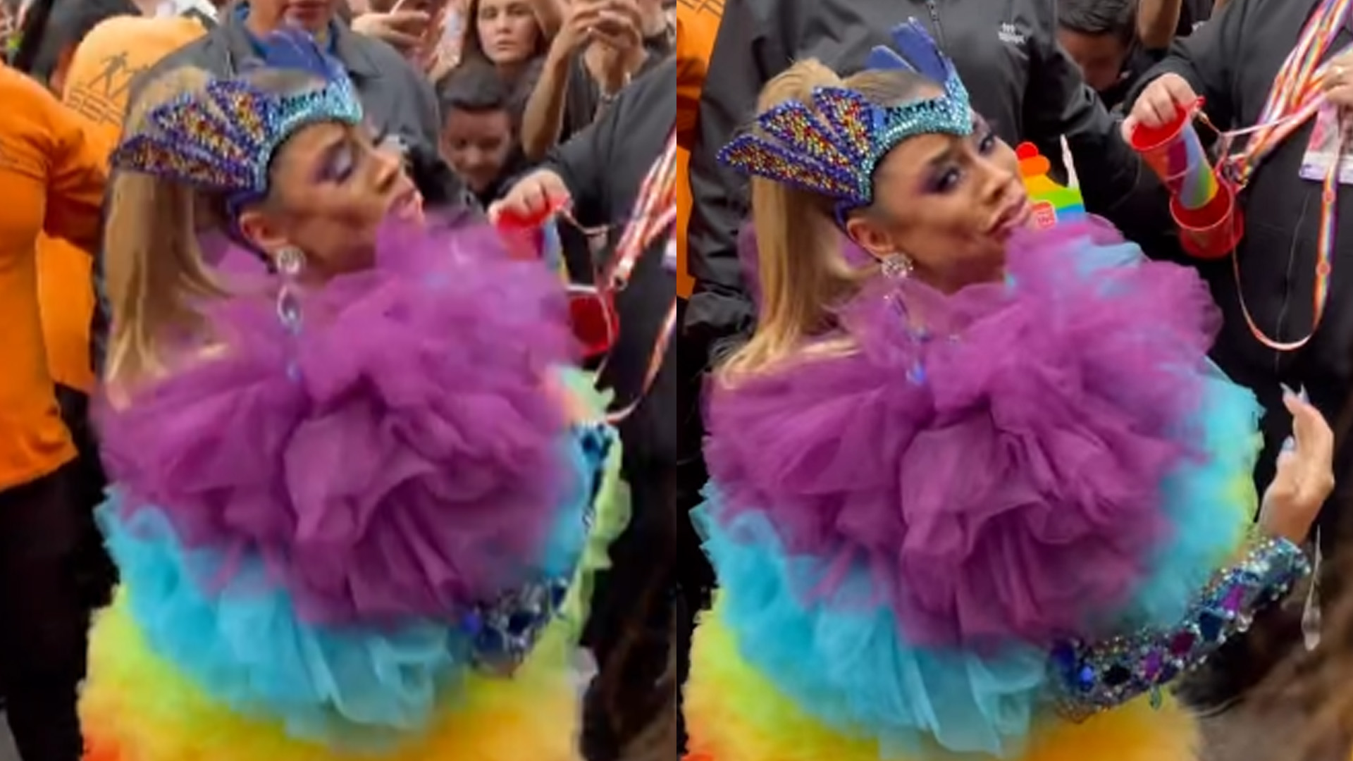 Lexa abraça fã mirim desesperada na Parada LGBTQIA+ e se emociona: “Nada explica”