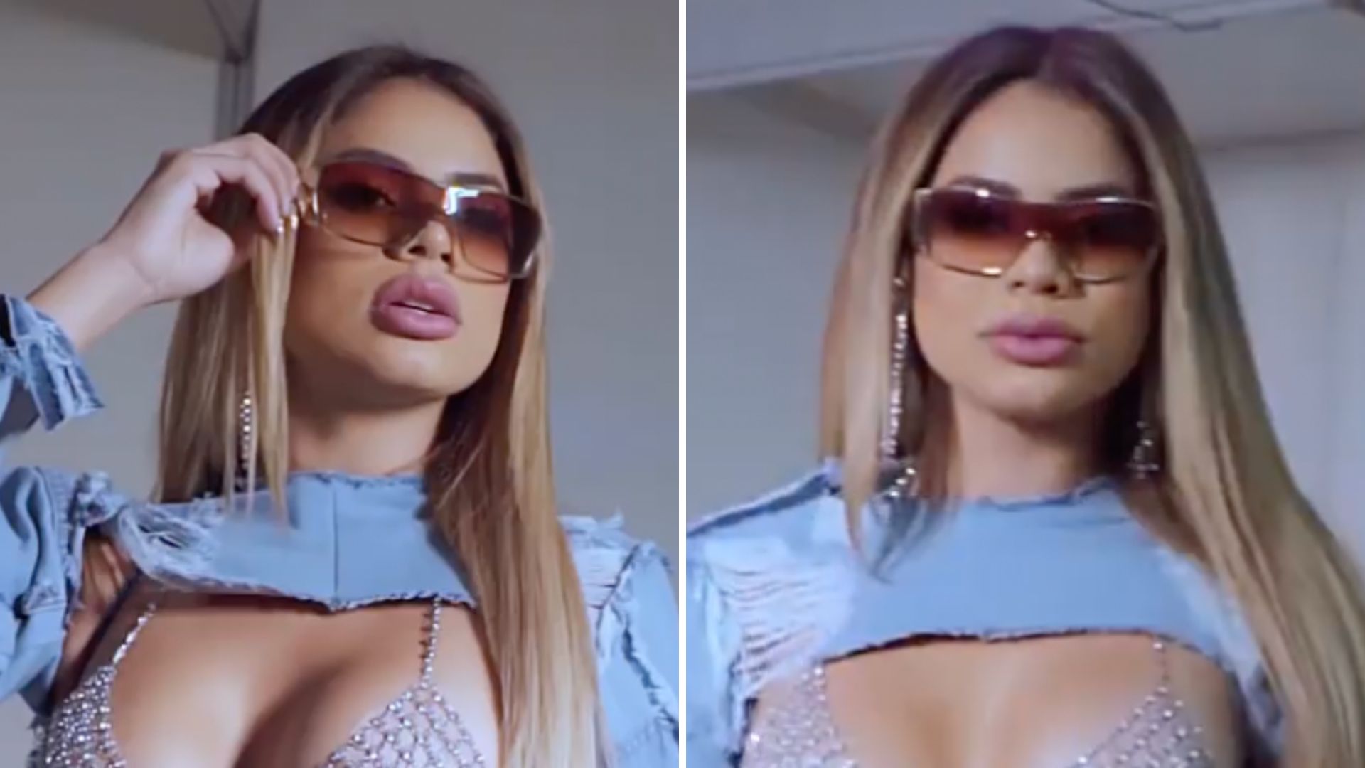 Lexa causa ao aparecer rebolando com blusinha que deixa seios de fora: “Entregou tudo”