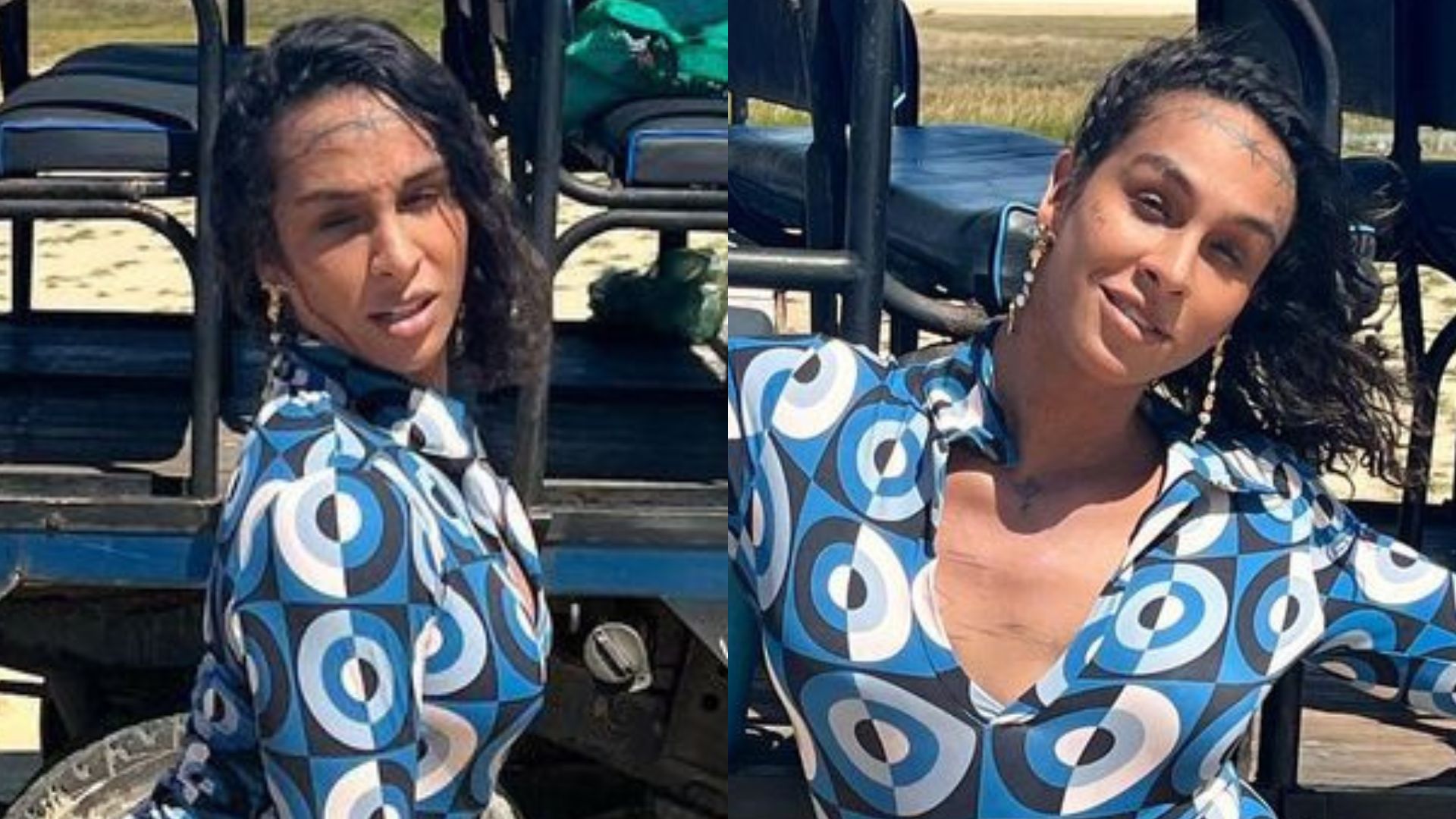 Ex-BBB Linn da Quebrada sensualiza em cima de pneu e mostra bumbum: “Delícia”