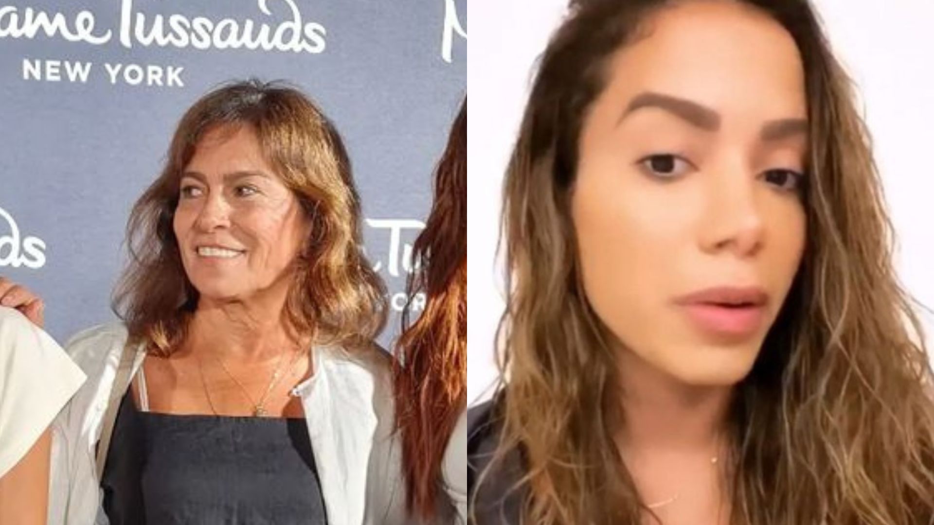 Mãe da Anitta se choca com semelhança de estátua de cera da filha: “Na dúvida”