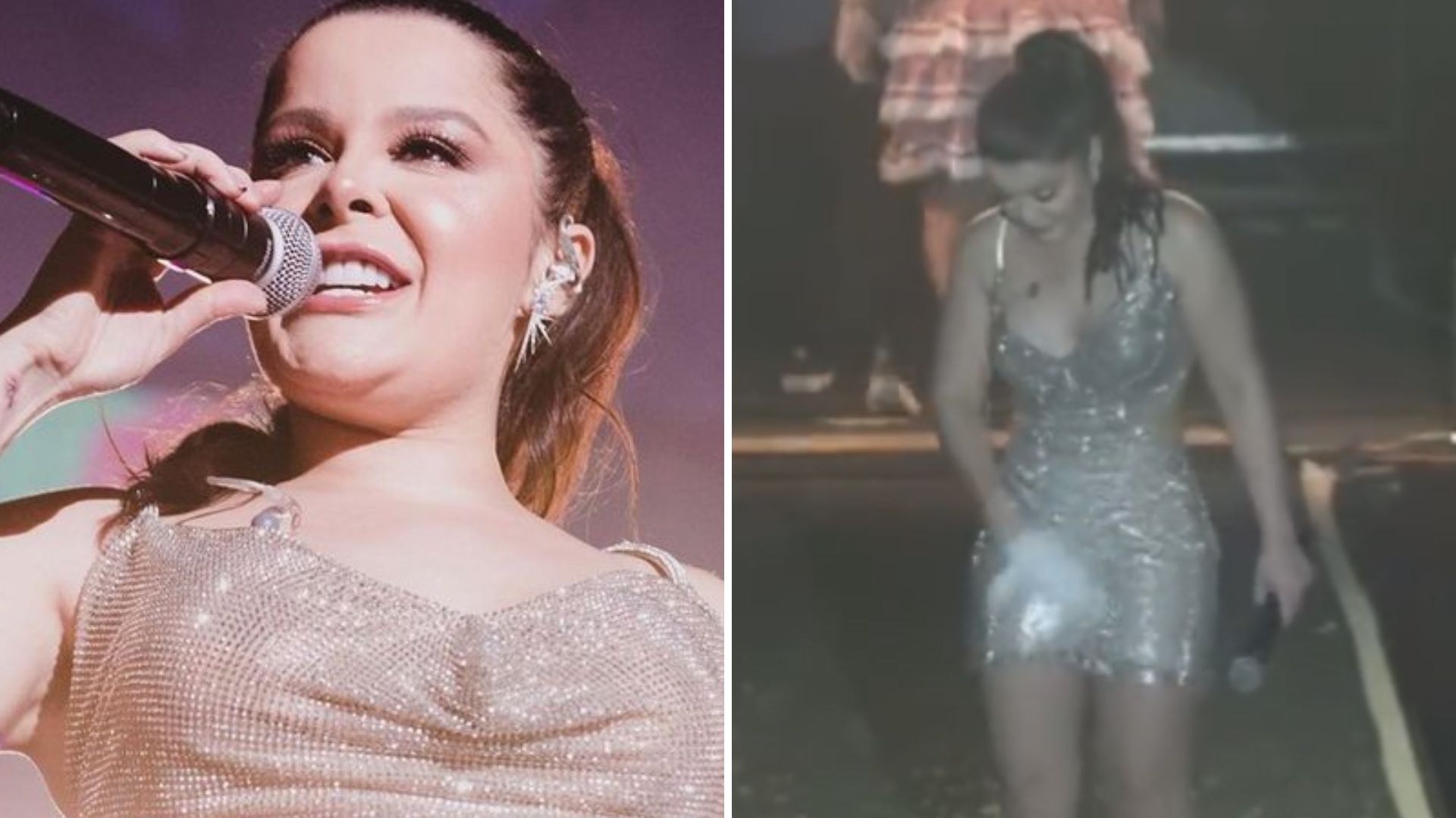Gente? Maraisa seca suor da virilha com toalha e atira aos fãs: “Quero pra mim”