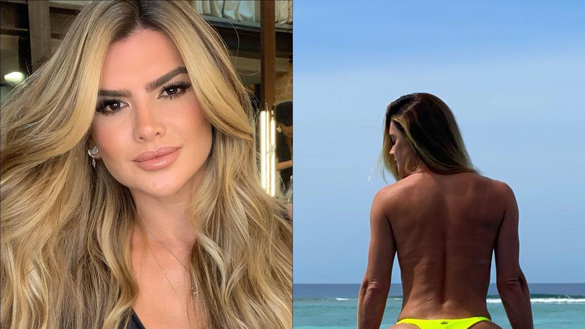 De topless, Mirella Santos vira de costas e mostra biquíni atoladíssimo: “Deusa”