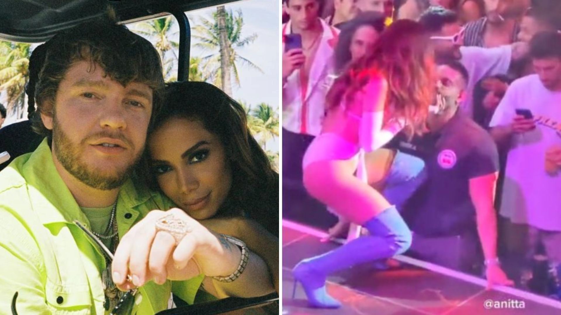 Namorado cutuca Anitta após cantora supostamente beijar segurança: “Intenções puras”