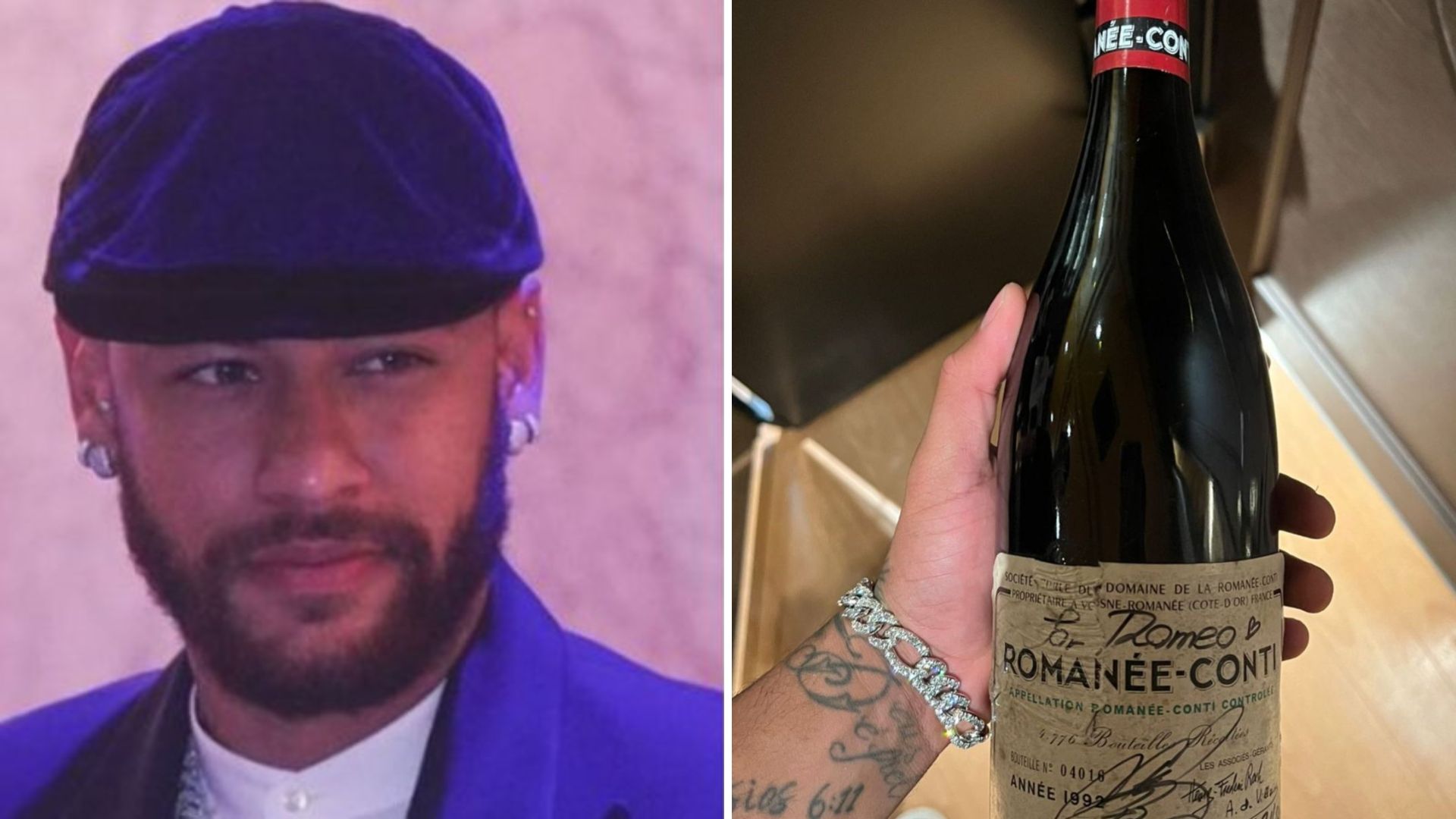 Neymar ostenta e posa com garrafa de vinho que custa uma verdadeira fortuna; veja valores