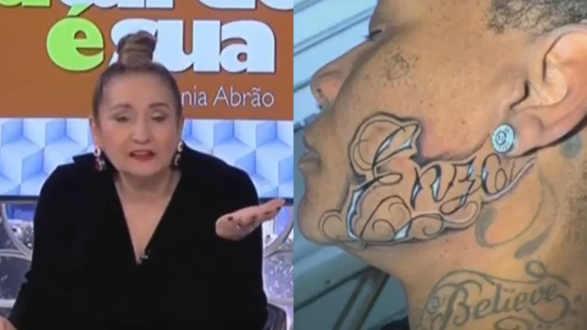 Sonia Abrão dá bronca ao vivo em Pepê após tatuagem chocante no rosto: “Não aceito”