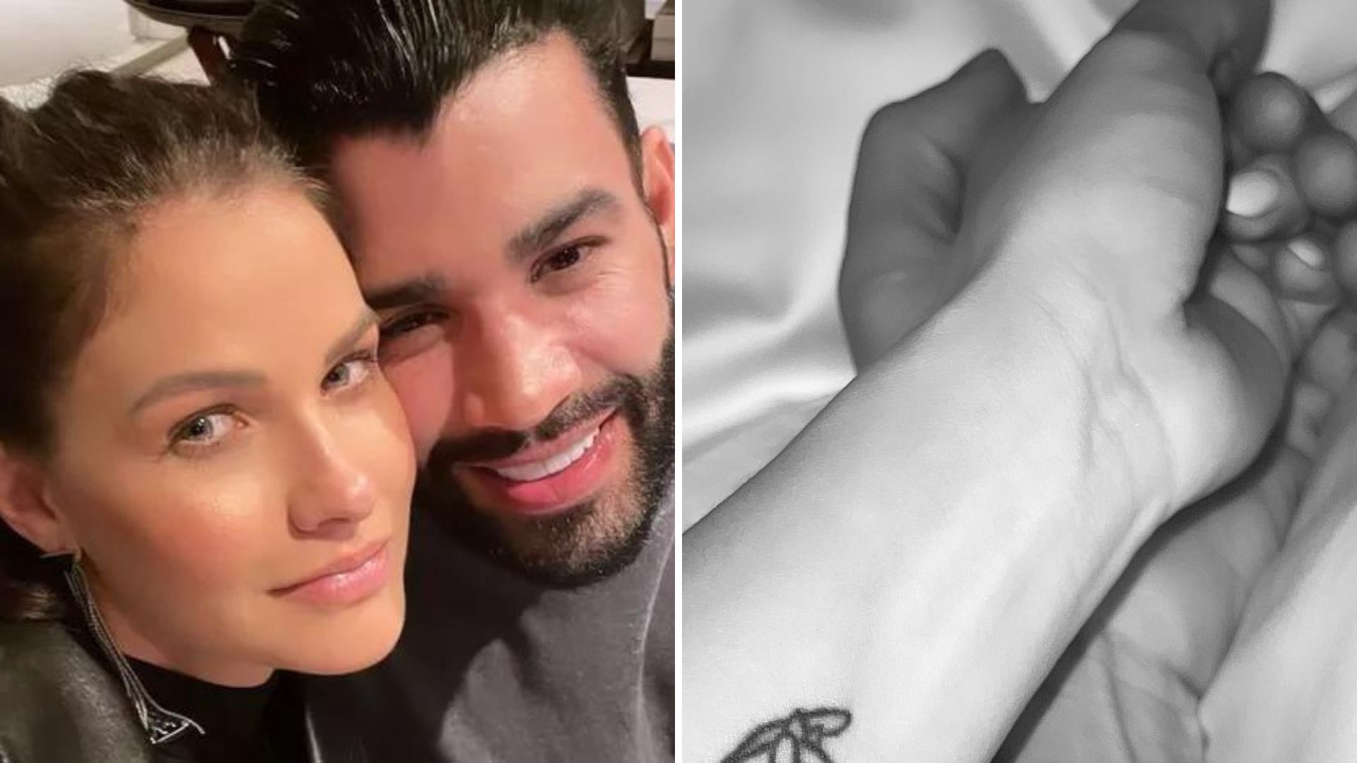 Andressa Suita e Gusttavo Lima surpreendem e fazem tatuagem simbolizando ‘união’ no braço