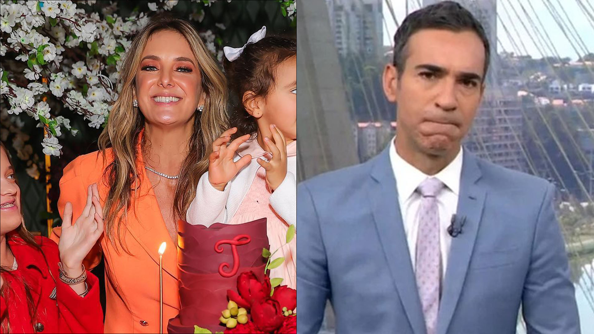 Ticiane Pinheiro dá festão de aniversário e César Tralli não comparece: “Cadê?”