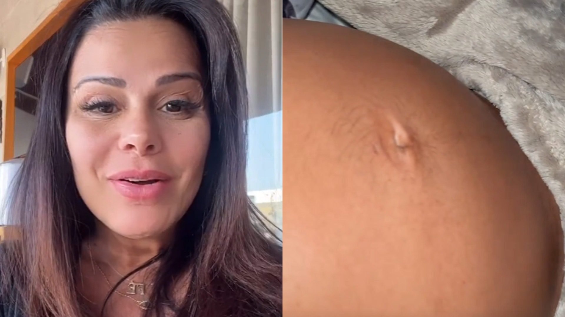 Viviane Araújo flagra bebê se mexendo na barriga: “Já tô acordado”