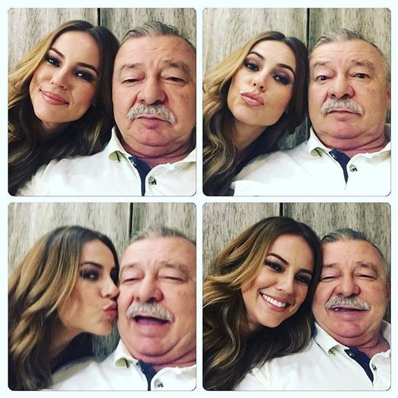 Paolla Oliveira posta foto com o pai: “Trabalhar assim fica mais fácil”