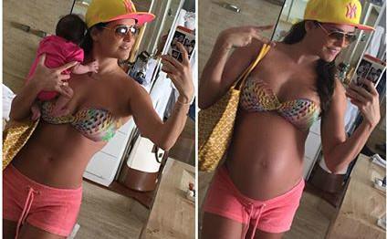 Duas semanas após dar à luz, Deborah Secco deixa barriga sequinha à mostra