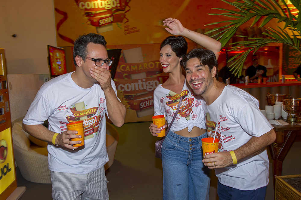 Danton Mello e Camila Rodrigues: ‘turma da folia’