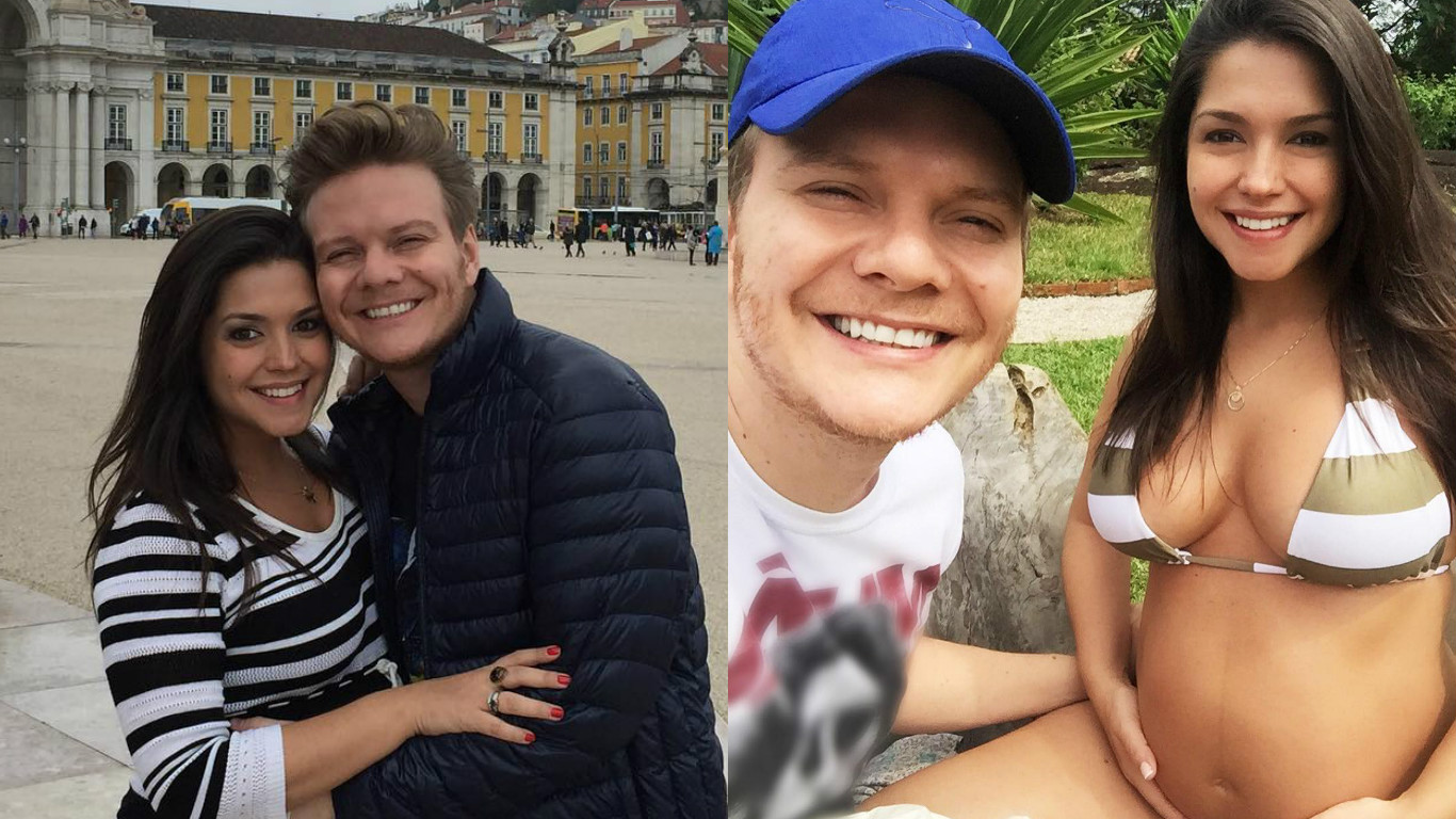 Michel Teló passa Dia das Mães com Thais Fersoza, em Portugal