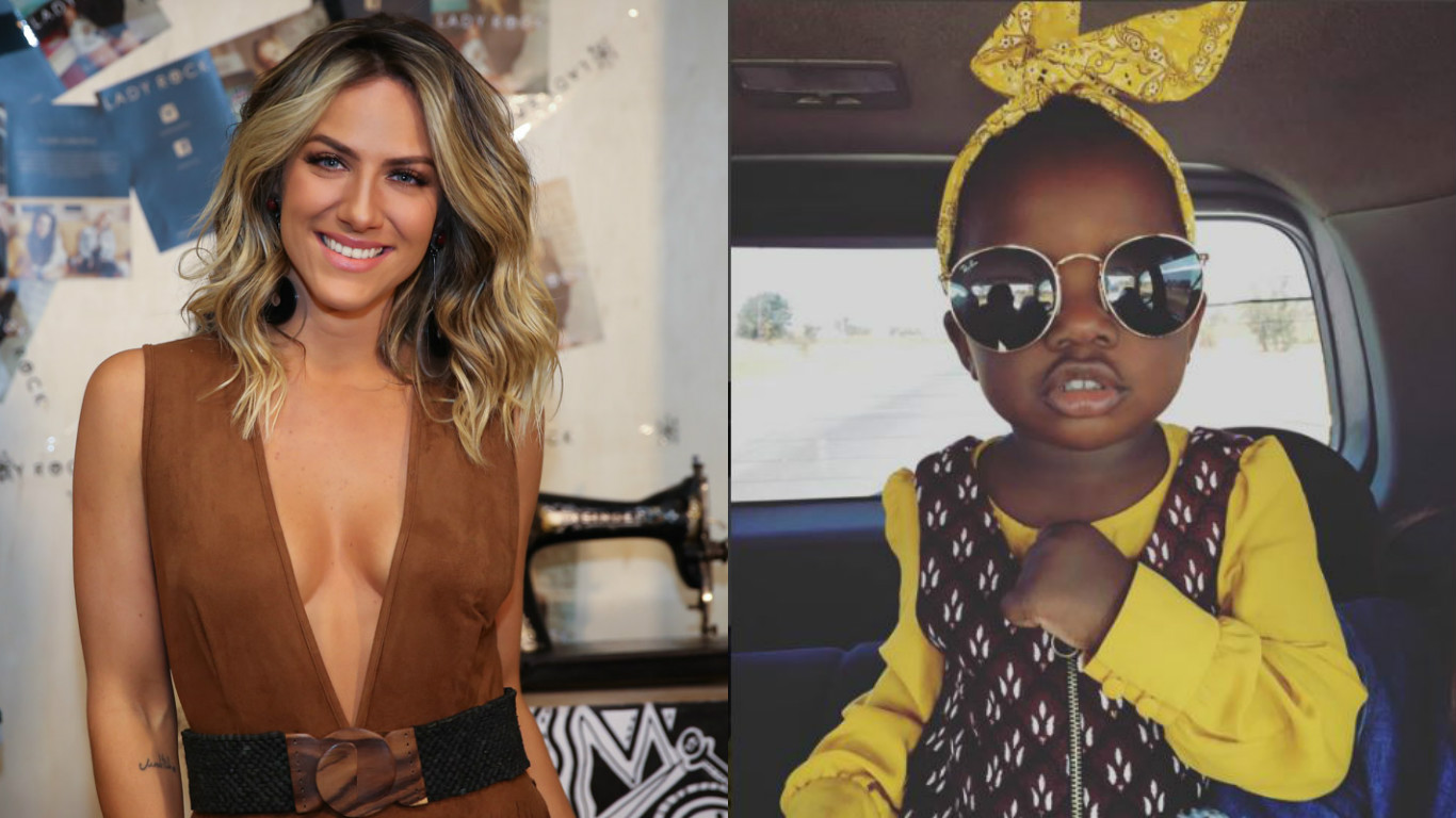 Giovanna Ewbank participa de evento e comenta o anúncio da adoção da pequena Titi