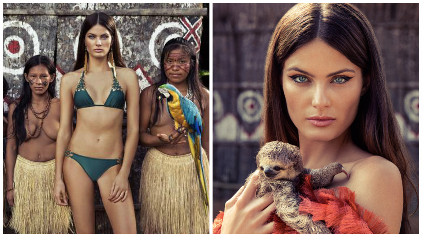 Isabeli Fontana faz ensaio de moda na Amazônia