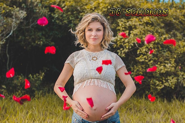 Barbara Borges mostra a barriga de 38 semanas: “Tá chegando a hora”, escreveu