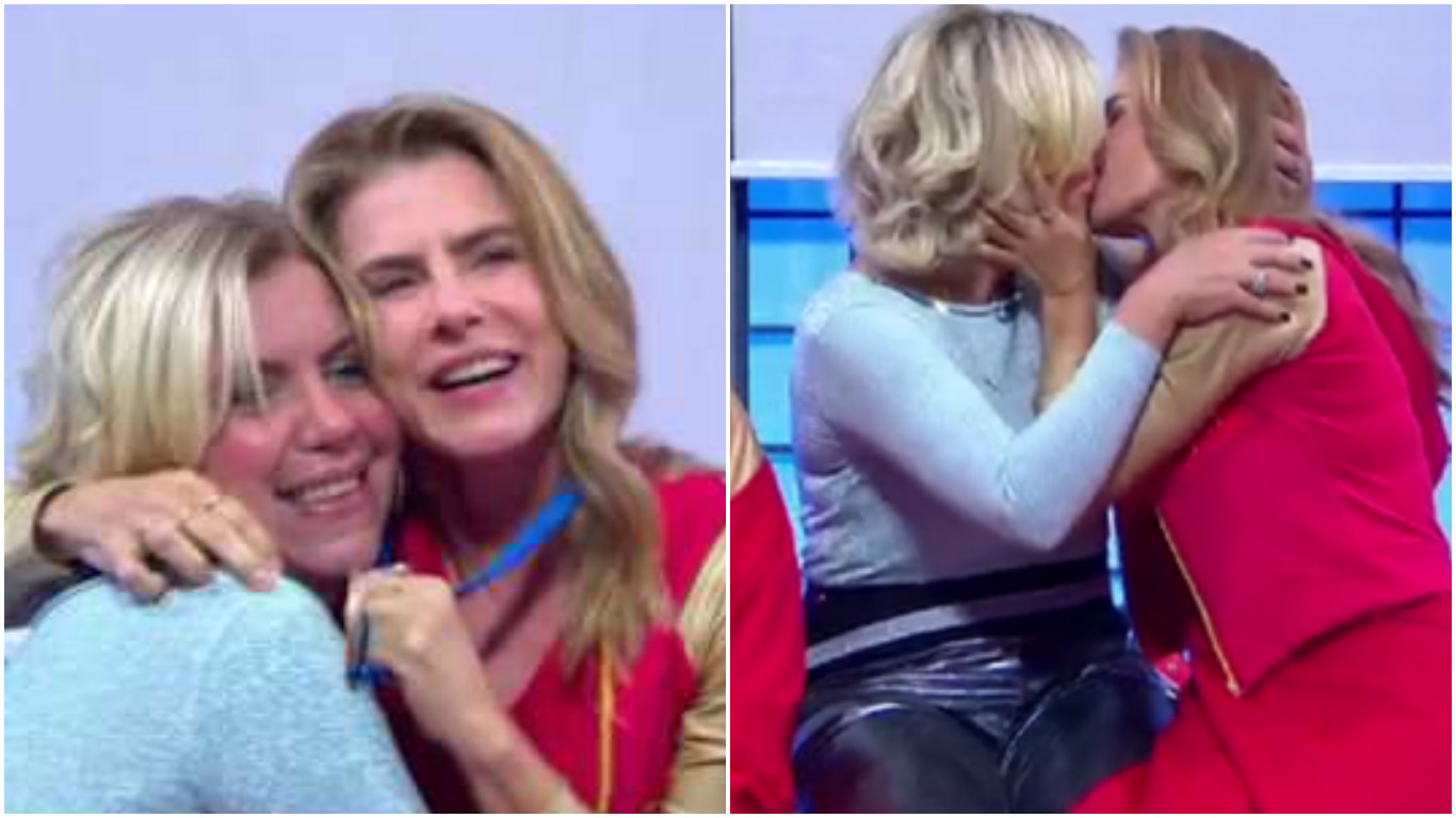 Astrid Fontenelle e Maitê Proença trocam beijo na TV
