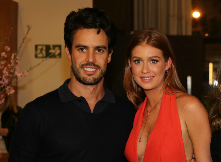 Marina Ruy Barbosa desembarca com o noivo em Campinas
